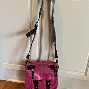 Tano Pink and Brown Crossbody Bag